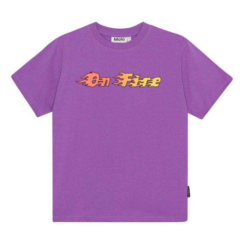 Molo Rodney Pojille T Shirts Tops Purple Sky | FI0000852