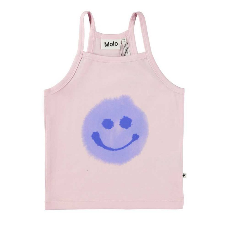 Molo Ronja Tytöille T Shirts Tops Lilac Smile | FI0000185