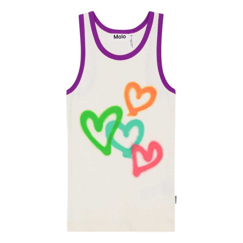 Molo Rosie Tytöille T Shirts Tops Four Hearts | FI0000513