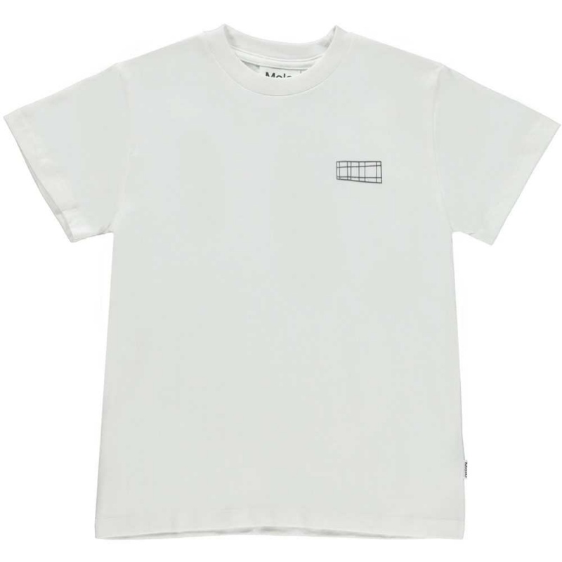 Molo Roxo Pojille T Shirts Tops White | FI0000872