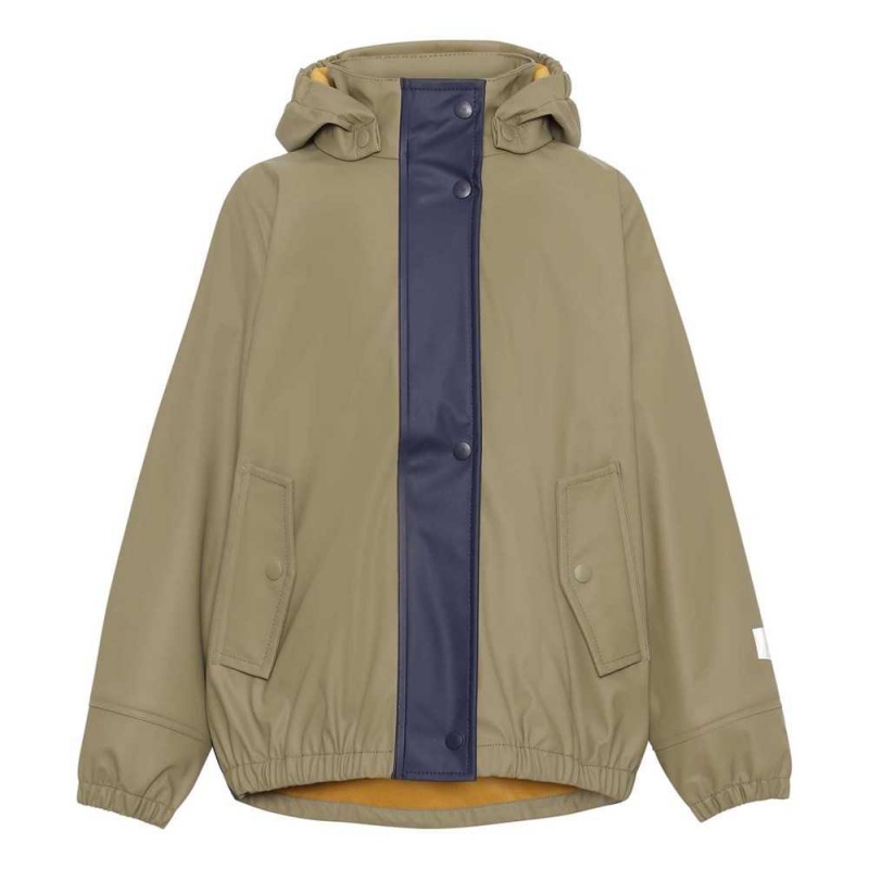 Molo Zan Rainwear Khaki Green Block | FI0000120